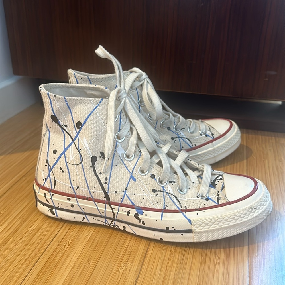 Converse high tops. Sold out graffiti style. Size 6.5 women’s.